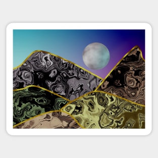 MOON Mountains Sticker